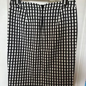 J Crew Black and White Pencil Skirt